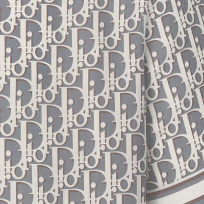 Dior Oblique Short Sleeved Grey Silk Twill Shirt