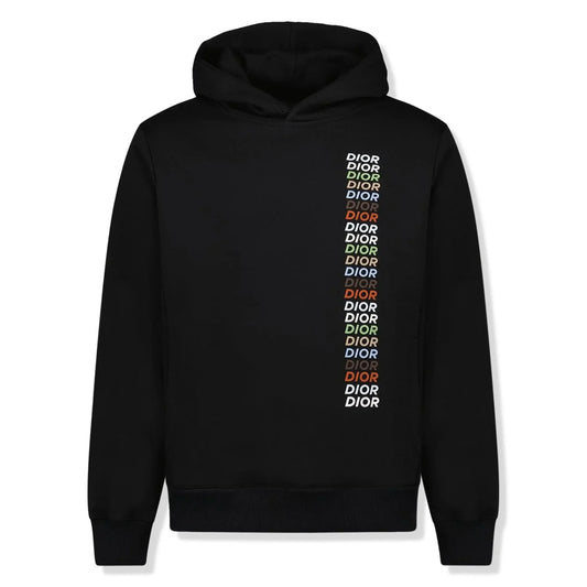 Dior Printed Relaxed Fit Cotton Black Hoodie