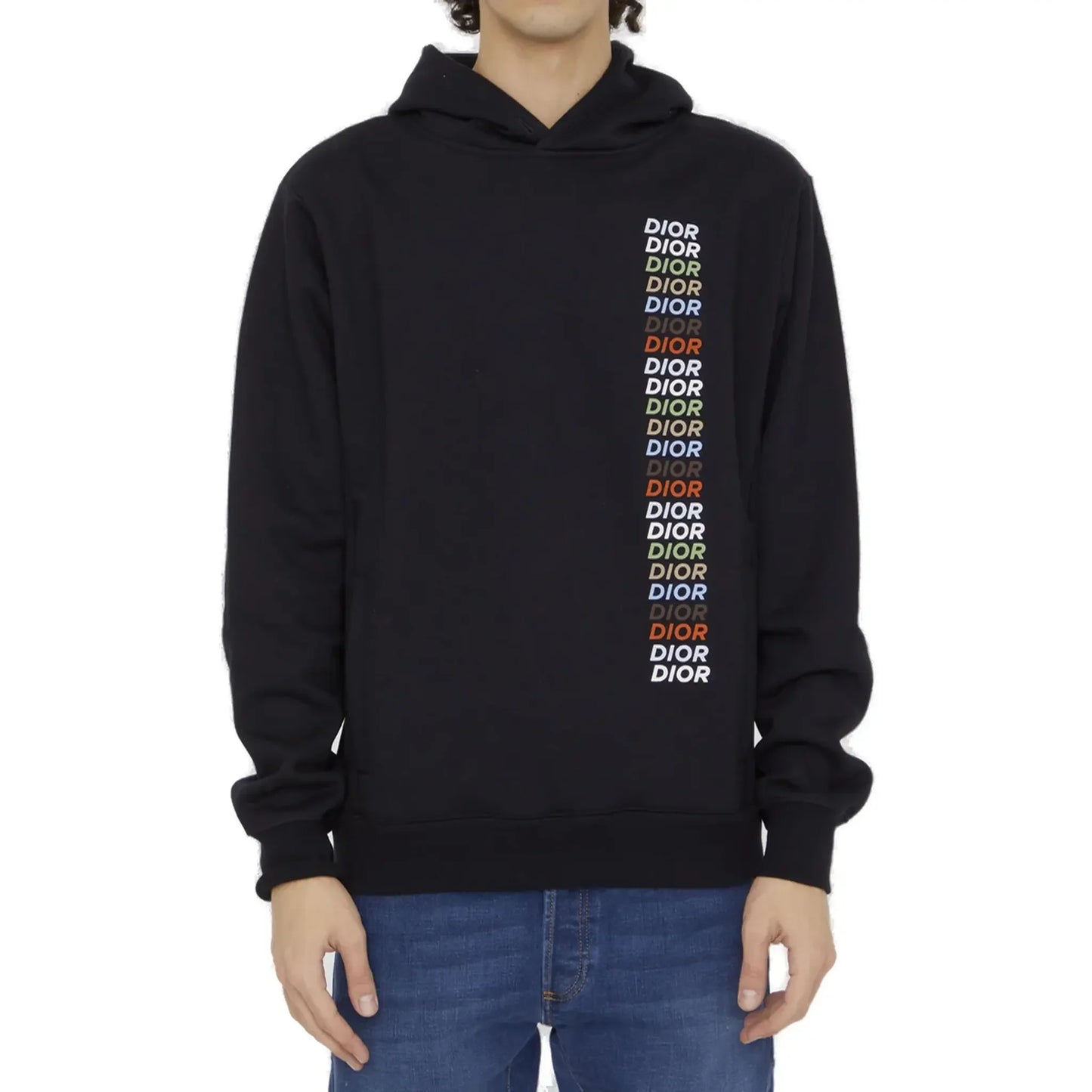 Dior Printed Relaxed Fit Cotton Black Hoodie