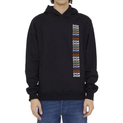 Dior Printed Relaxed Fit Cotton Black Hoodie