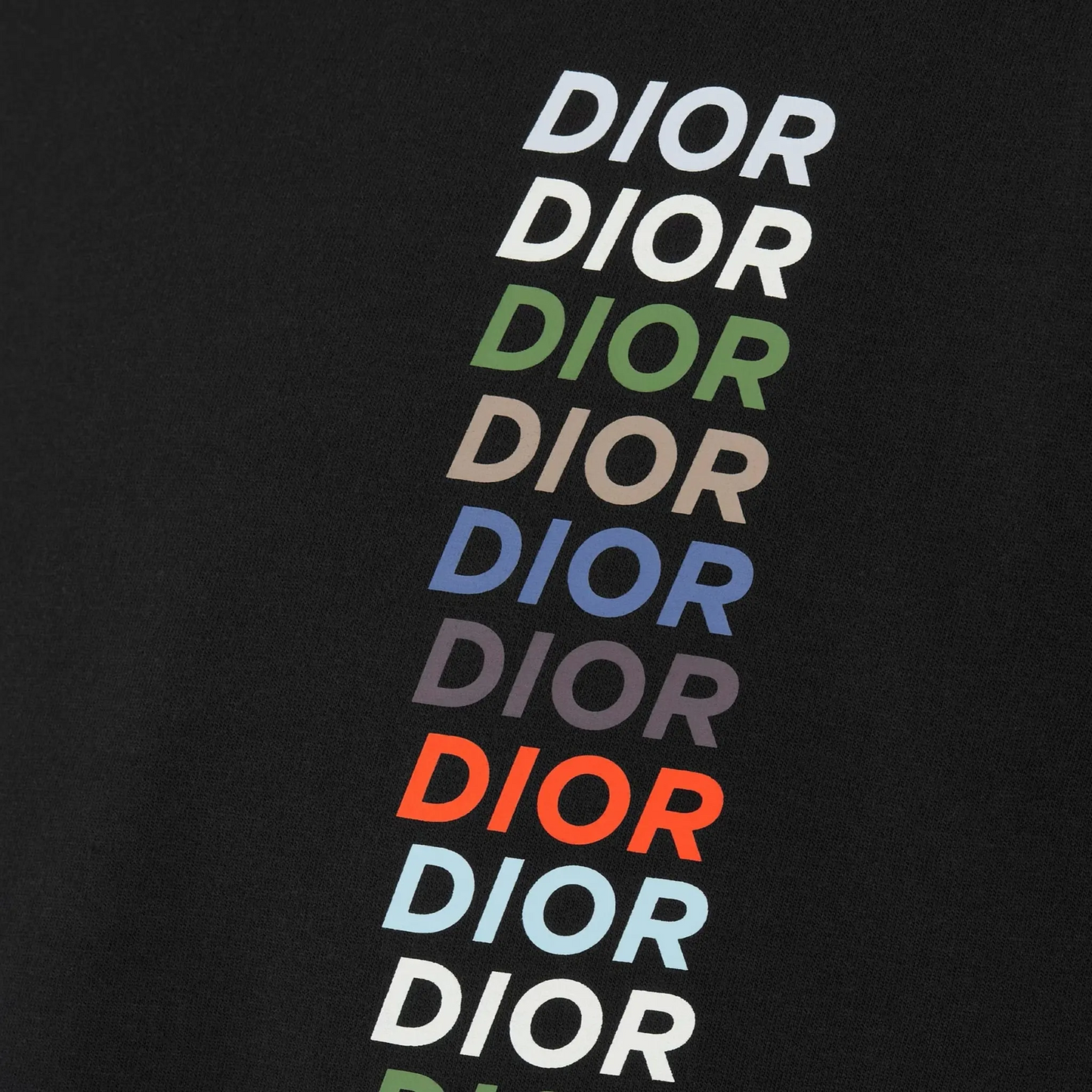 Dior Printed Relaxed Fit Cotton Black T Shirt