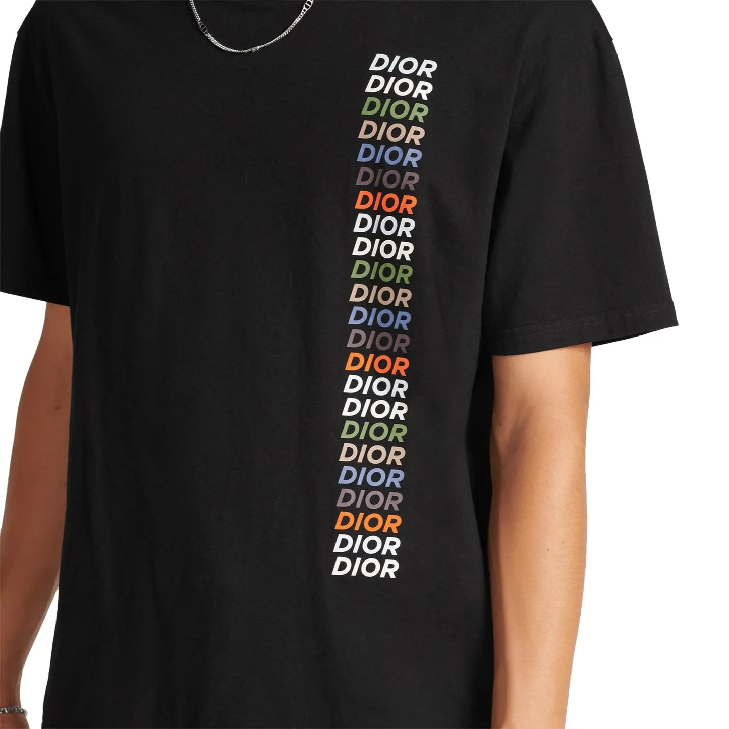 Dior Printed Relaxed Fit Cotton Black T Shirt