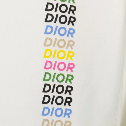 Dior Printed Relaxed Fit Cotton White Hoodie