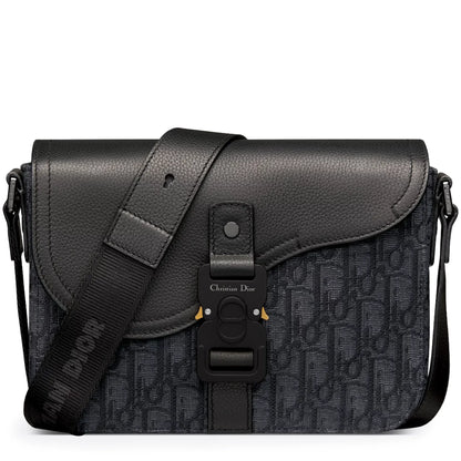 Dior Small Saddle Messenger Bag Black With Flap