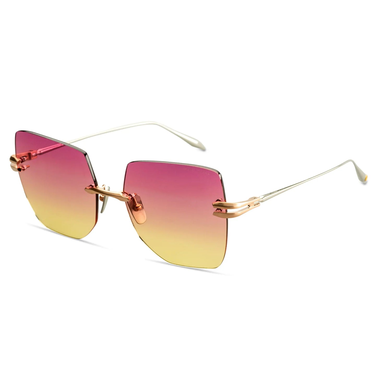 Dita Eyewear Embra Brushed Rose Gold Silver Sunglasses