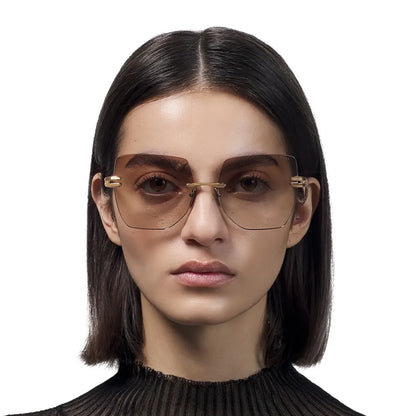 Dita Eyewear Embra Brushed Rose Gold Silver Sunglasses