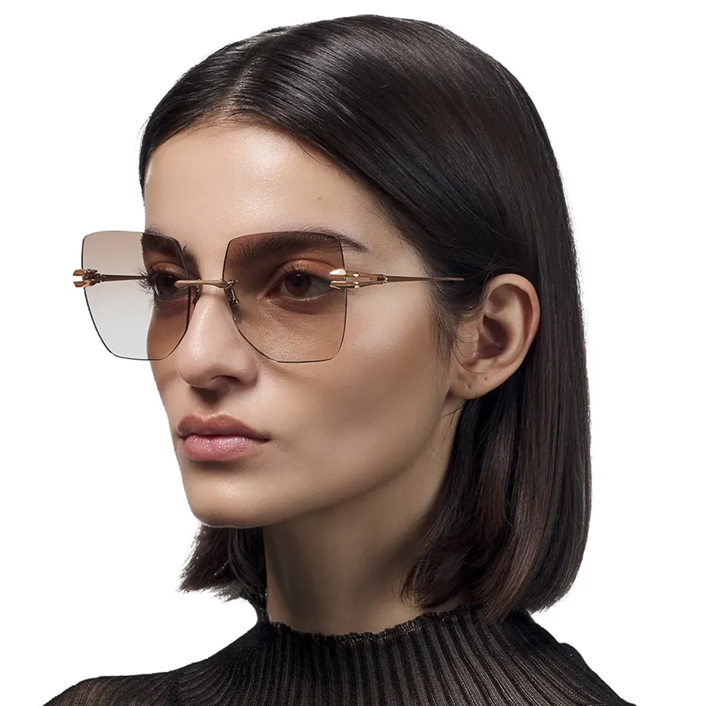 Dita Eyewear Embra Brushed Rose Gold Silver Sunglasses