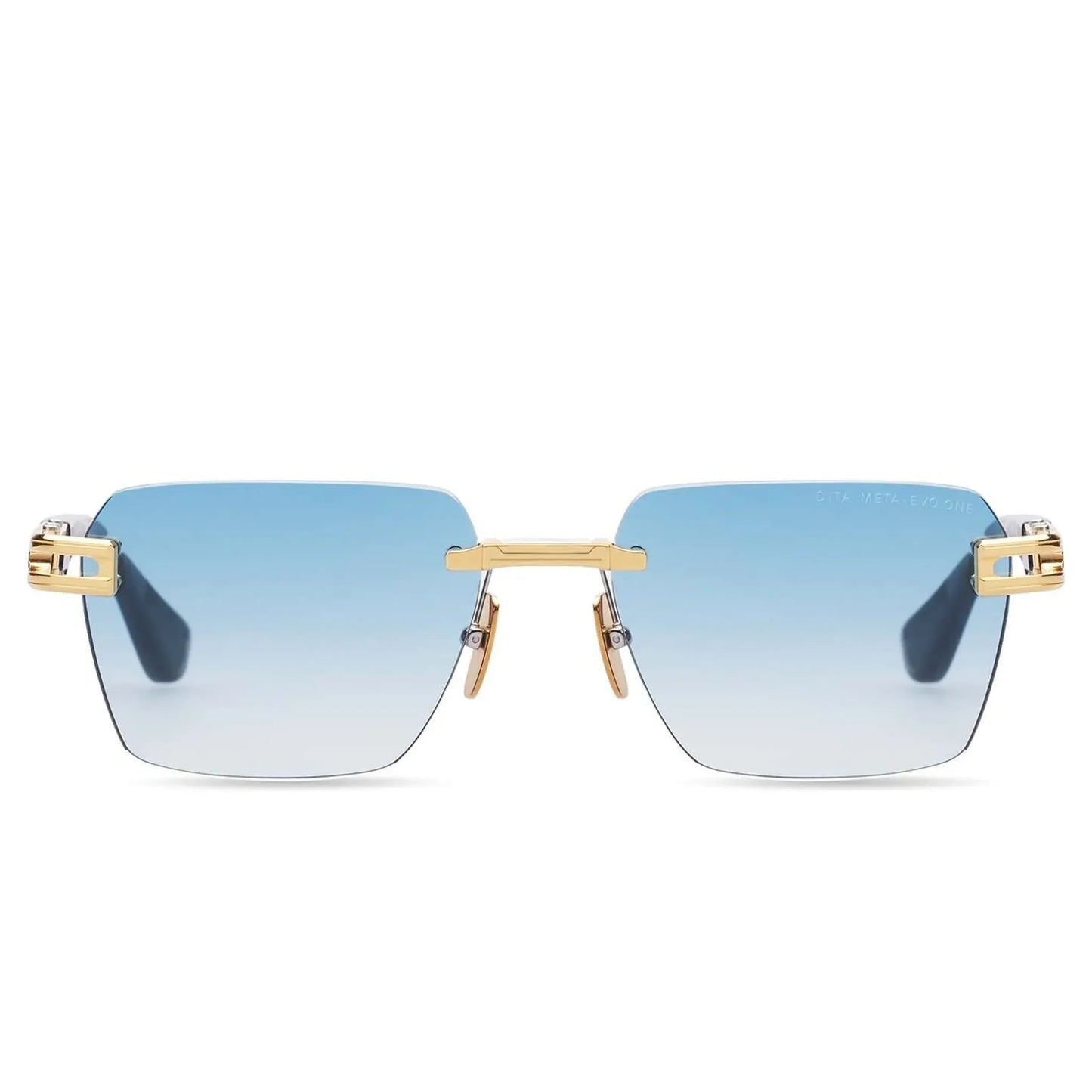 Dita Meta-EVO DTS147-A-03 Blue Gold Rimless Sunglasses