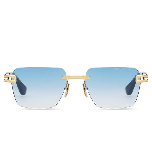 Dita Meta-EVO DTS147-A-03 Blue Gold Rimless Sunglasses