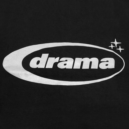 Drama Call Silver Oval Black T Shirt