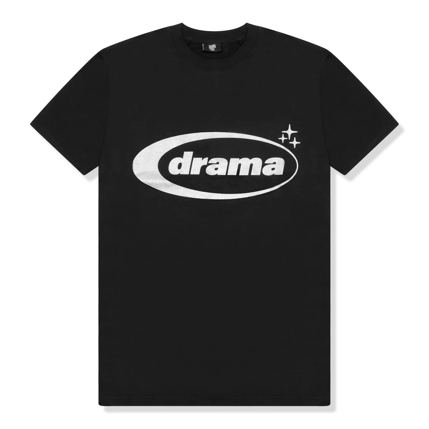 Drama Call Silver Oval Black T Shirt