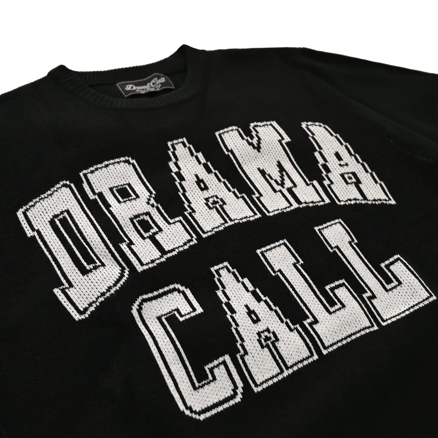 Drama Call Black White Knit Sweatshirt