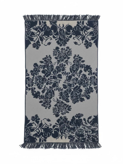 Thick Warm And Comfortable Vinatge Western Floral Pattern Grey Knit Scarf Shawl