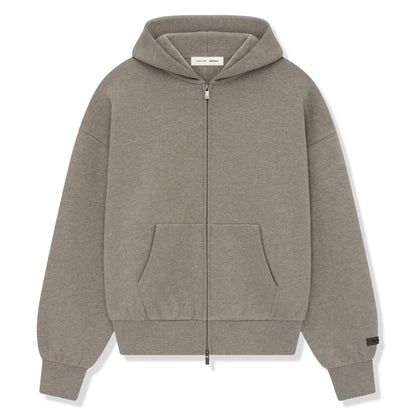 Fear Of God Essentials Classic Hood Homestead Heather Zip-Up Hoodie