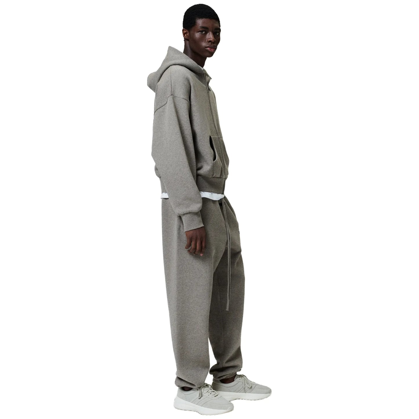 Fear Of God Essentials Classic Hood Homestead Heather Zip-Up Hoodie
