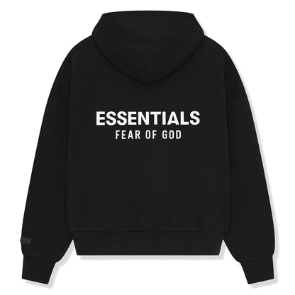 Fear Of God Essentials Classic Jet Black Hoodie (SS25)
