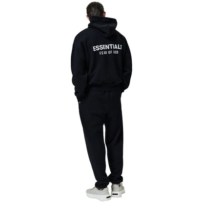 Fear Of God Essentials Classic Jet Black Hoodie (SS25)
