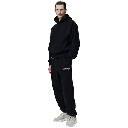 Fear Of God Essentials Classic Jet Black Hoodie (SS25)