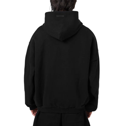 Fear Of God Essentials Fleece Black Hoodie (FW24)