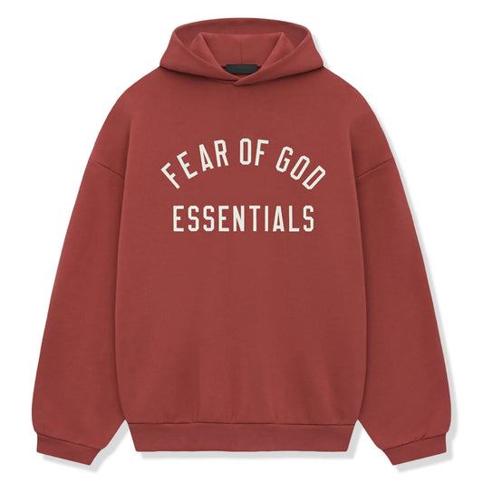 Fear Of God Essentials Fleece Crimson Hoodie (FW24)