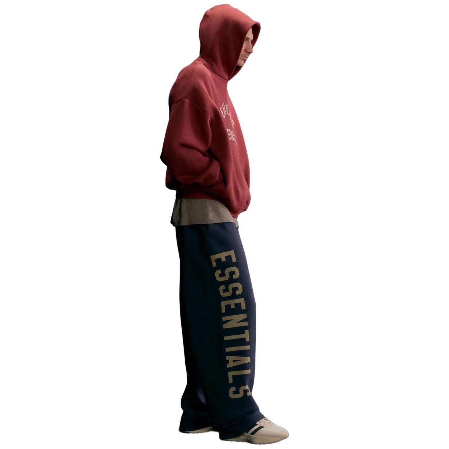 Fear Of God Essentials Fleece Crimson Hoodie (FW24)
