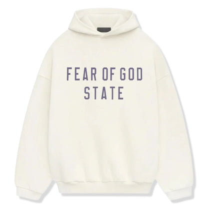 Fear Of God Essentials Fleece Shell White Hoodie (FW24)