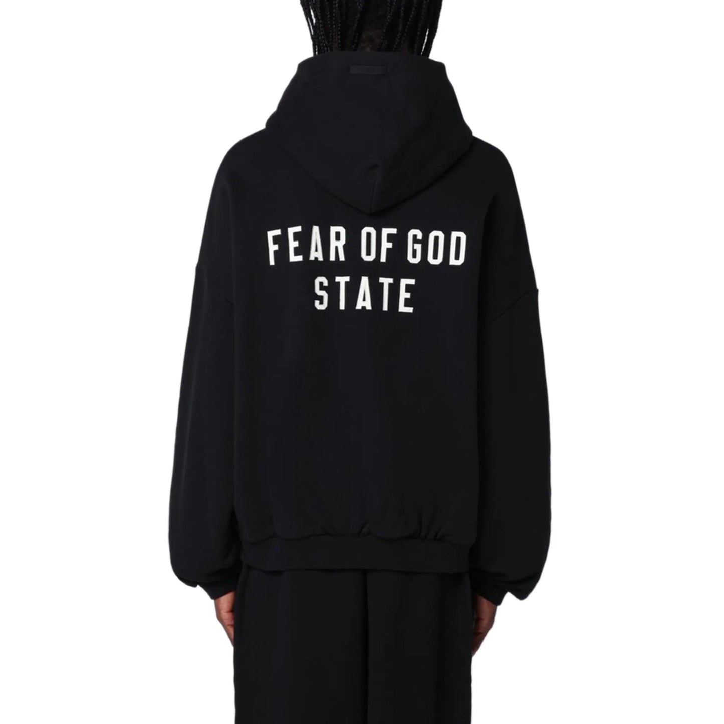 Fear Of God Essentials Heavy Fleece Black Zip-Up Hoodie (FW24)