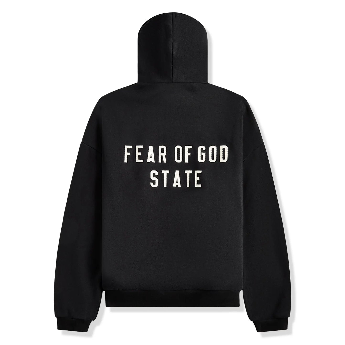 Fear Of God Essentials Heavy Fleece Black Zip-Up Hoodie (FW24)