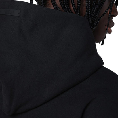Fear Of God Essentials Heavy Fleece Black Zip-Up Hoodie (FW24)