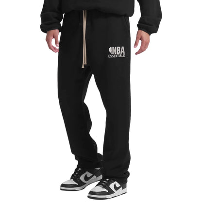 Fear of God Essentials x NBA Relaxed Black Sweatpants