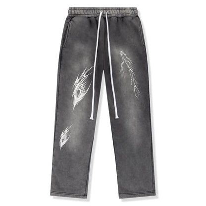 Fully Paid Acid Wash Grey Sweatpants