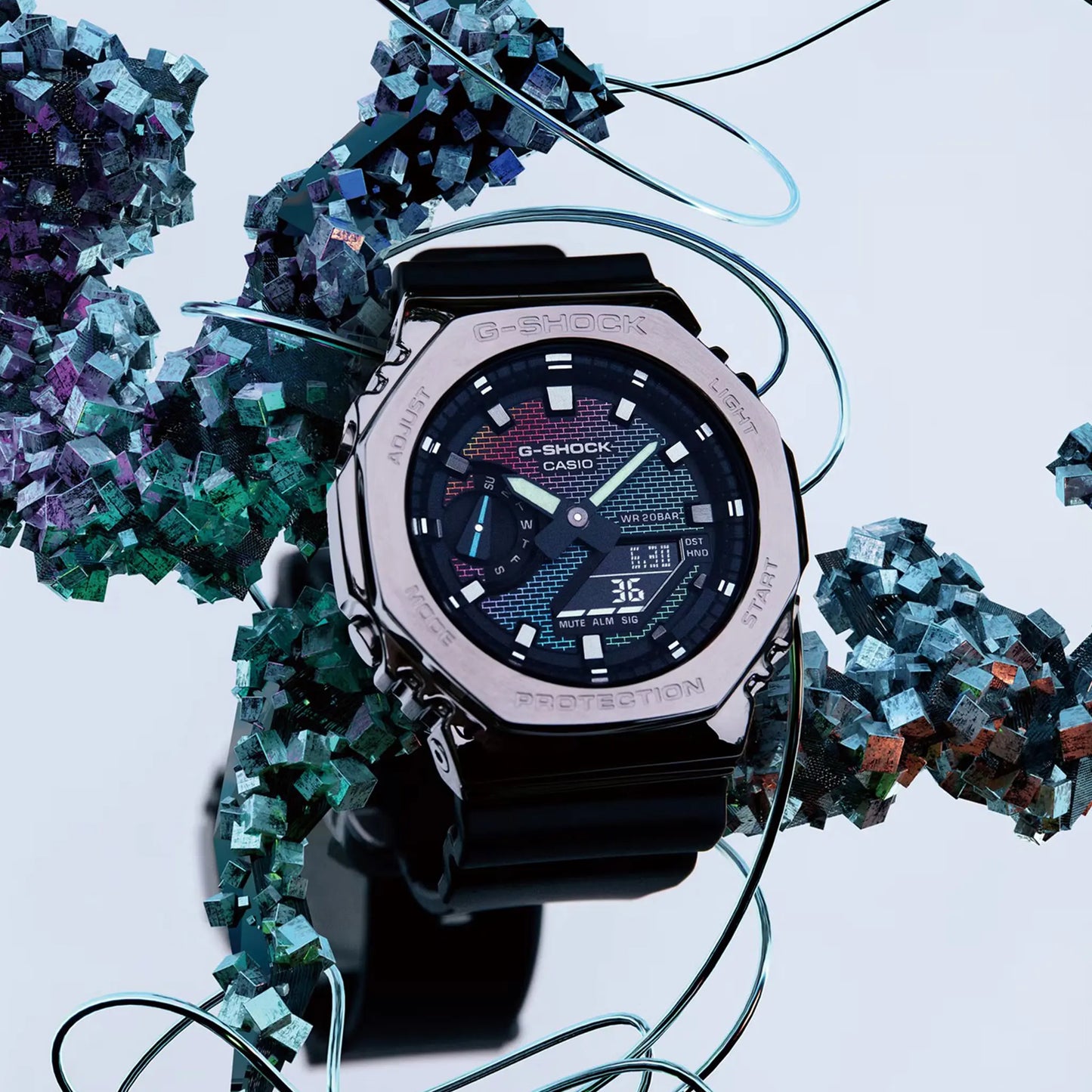 G-Shock Casio GM-2100RW-1AER Silver Black