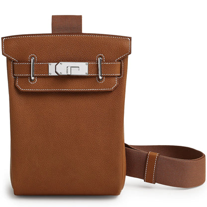 Hermès Hac a Dos PM Barenia Faubourg Fauve Palladium Hardware Backpack