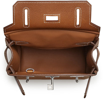 Hermès Hac a Dos PM Barenia Faubourg Fauve Palladium Hardware Backpack