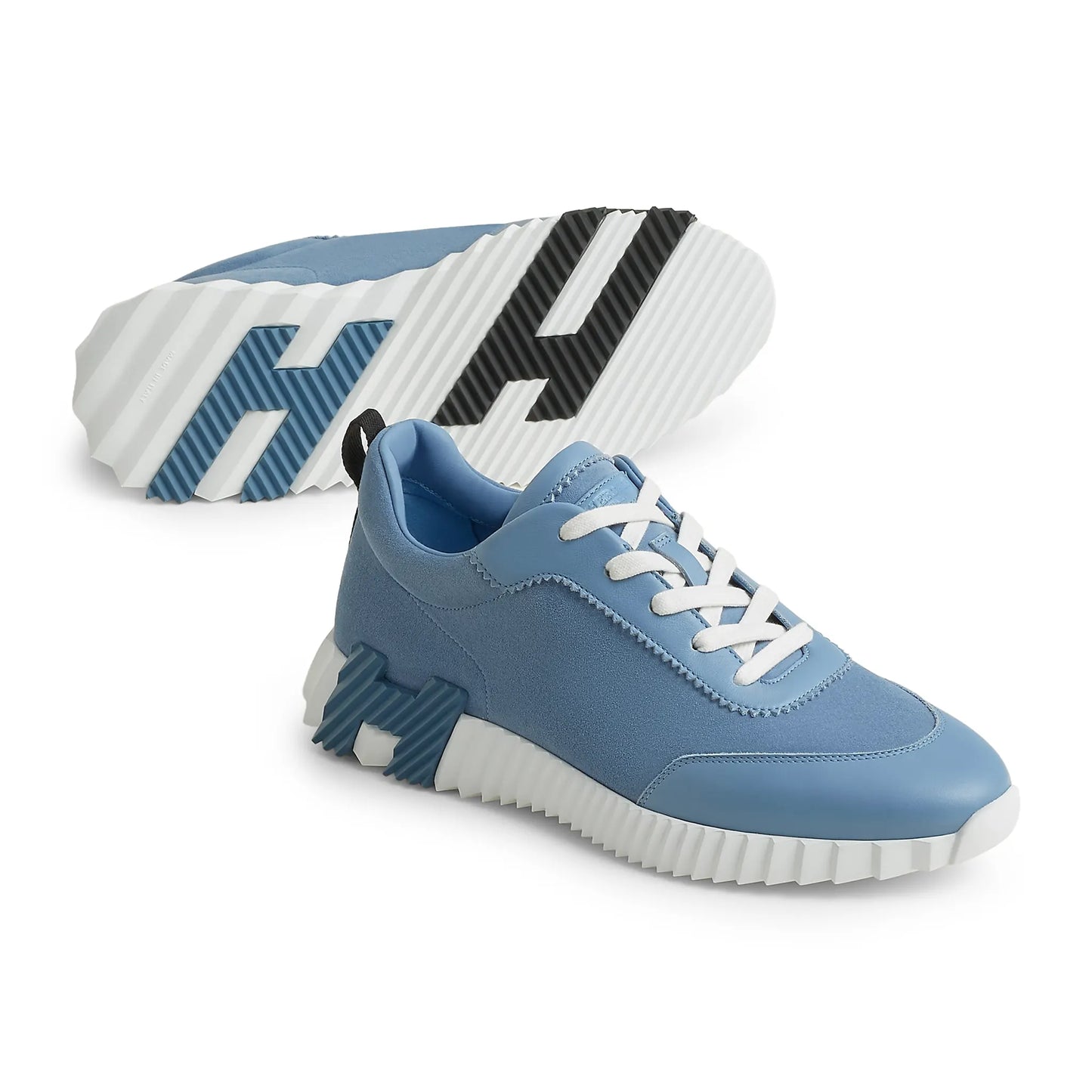 Hermès Paris Bouncing Calf Sneaker Blue Jeans