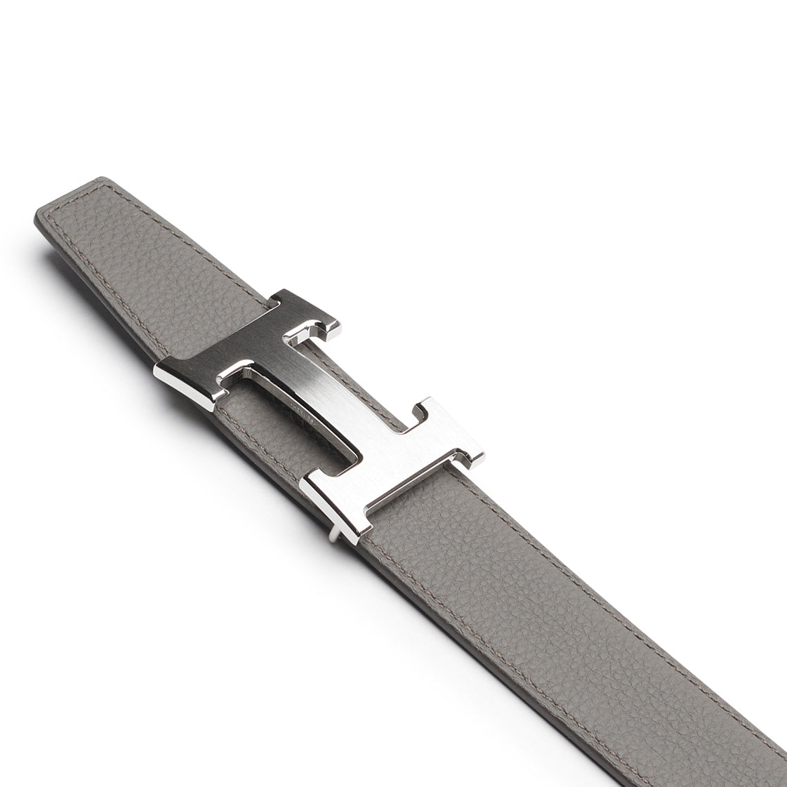 Hermès Paris H Buckle & Reversible Leather Strap 32mm Belt Noir Étain