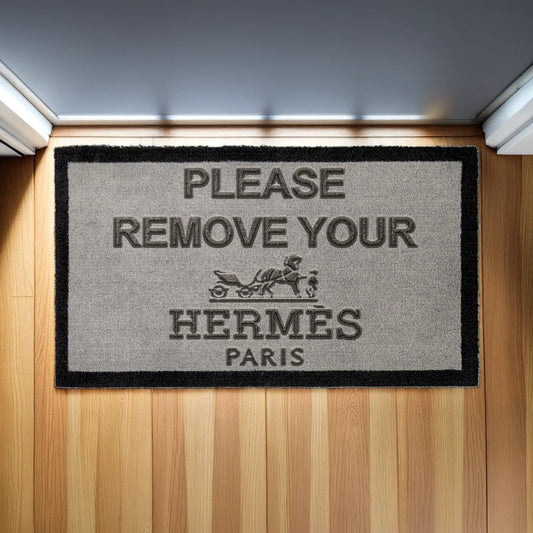 Hermès Paris Light Grey Doormat 70 x 40cm