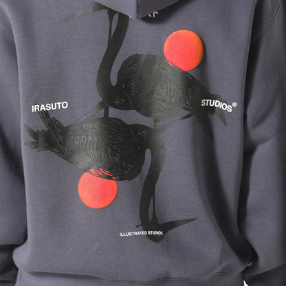 Irasuto Studios Crane Sea Blue Hoodie