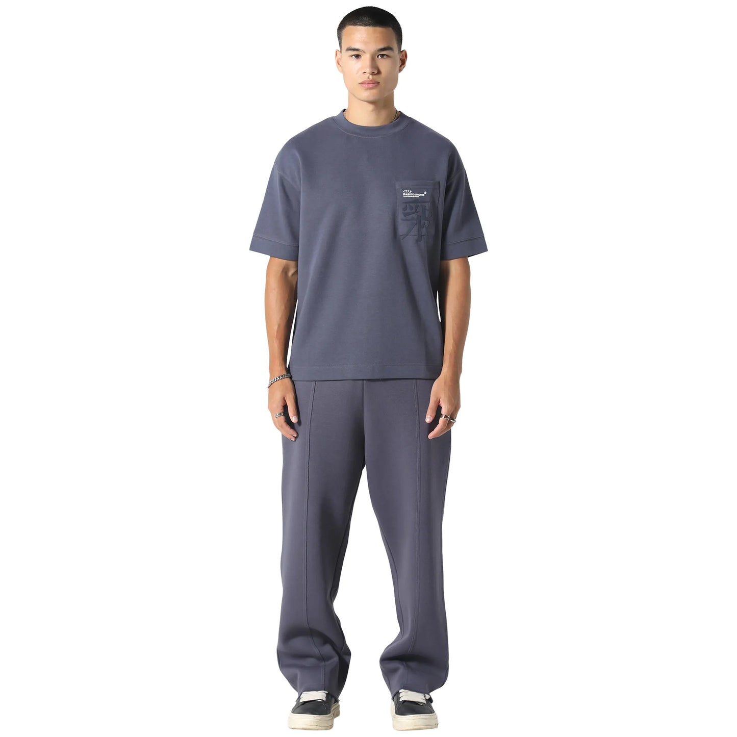 Irasuto Studios Open Hem Deep Blue Sweatpants