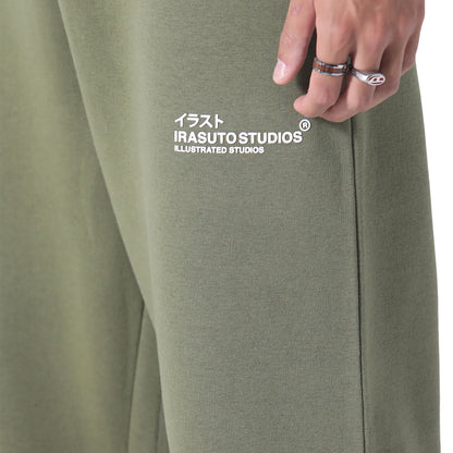 Irasuto Studios Open Hem Khaki Sweatpants