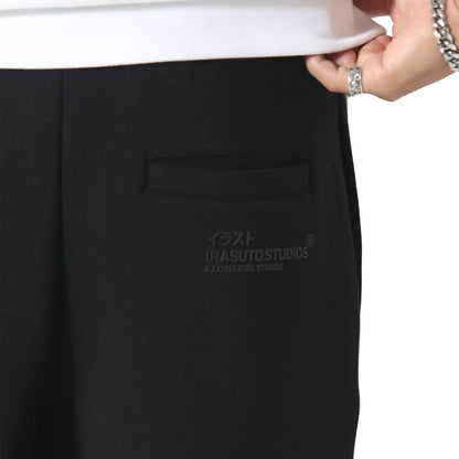 Irasuto Studios Raw Hem Black Sweatpants