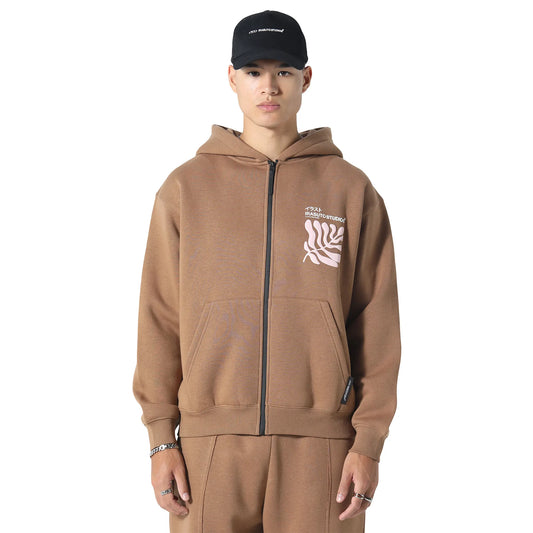 Irasuto Studios Sumi Flow Tobacco Zip-Up Hoodie