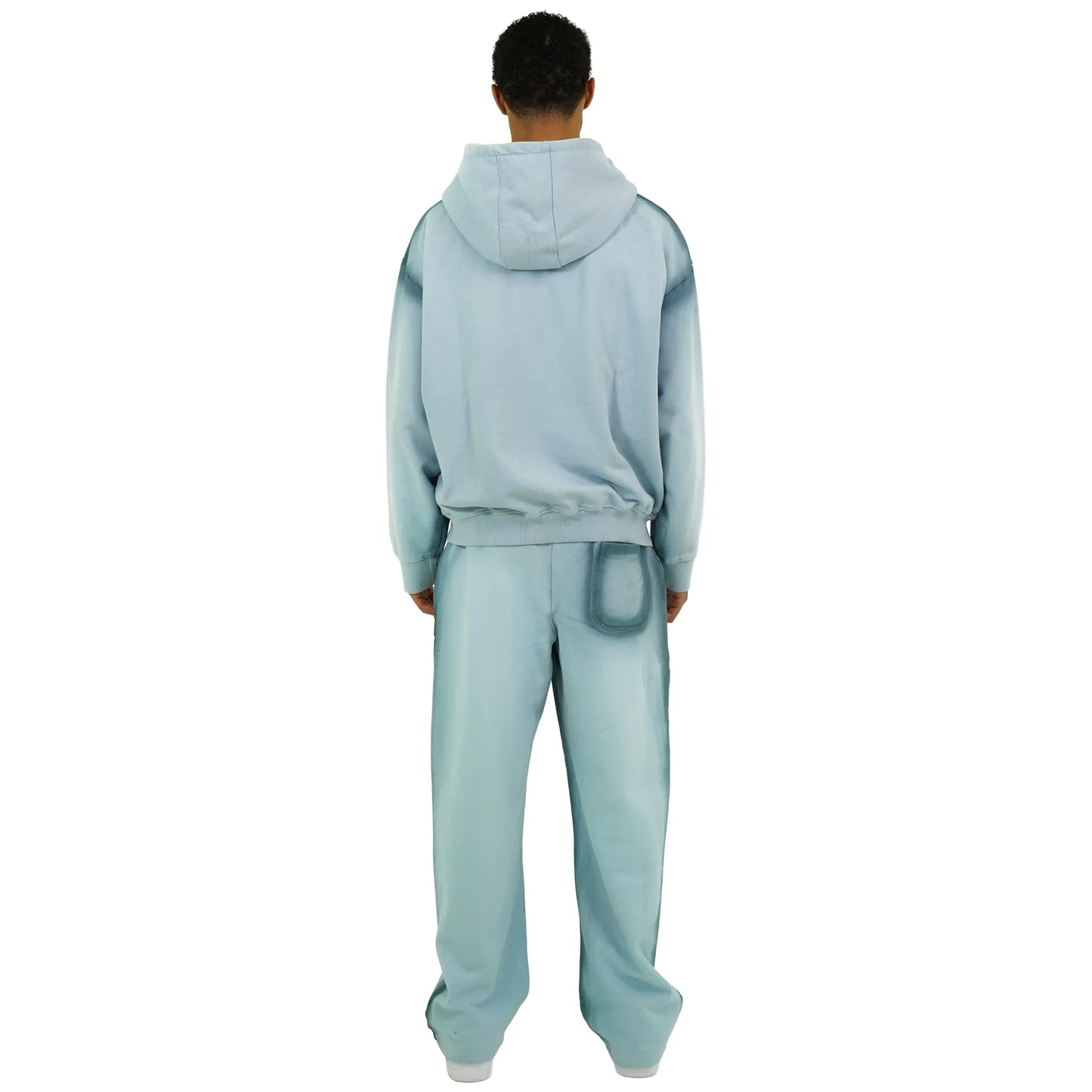 Last Lesson Sprayed Blue Sweatpants