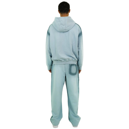 Last Lesson Sprayed Blue Sweatpants