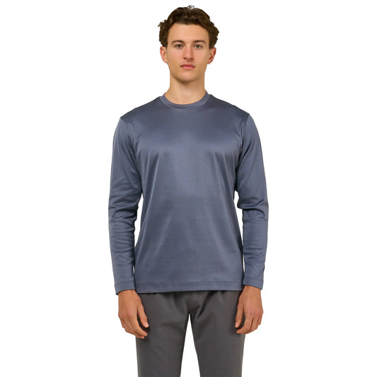 Loiano Egyptian Cotton L/S Steel T Shirt