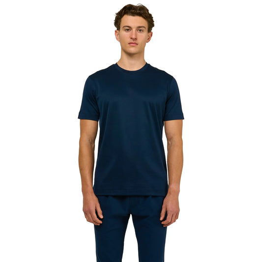Loiano Egyptian Cotton Navy T Shirt