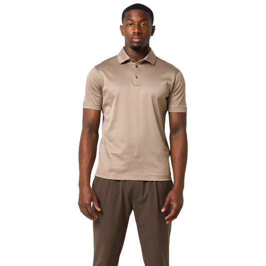 Loiano Egyptian Cotton Taupe Polo Shirt