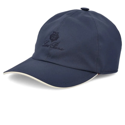 Loro Piana Microfibre Storm System Royal Navy Ivory Baseball Cap