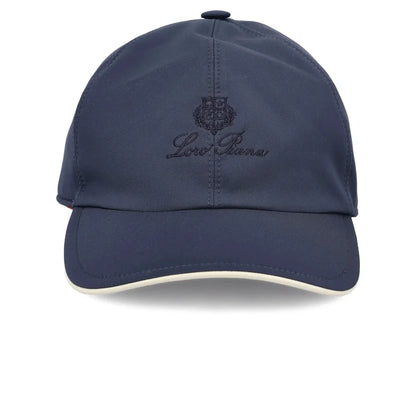 Loro Piana Microfibre Storm System Royal Navy Ivory Baseball Cap