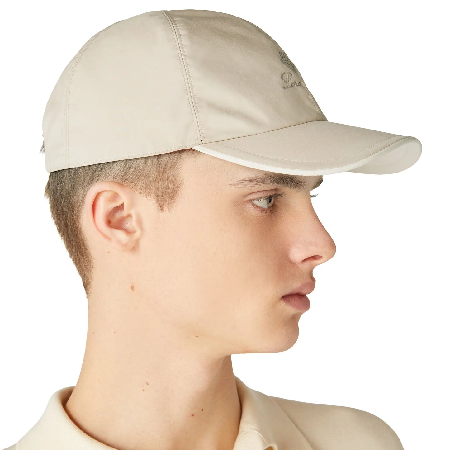 Loro Piana Microfibre Storm System Sand Shell Ivory Baseball Cap